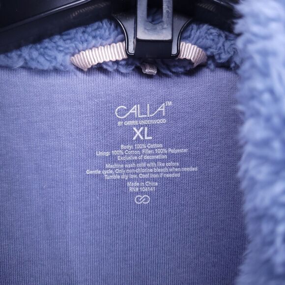 Calia By Carrie Underwood Vest XL Quilted Fur Trim Gray Pearl - Picture 8 of 9